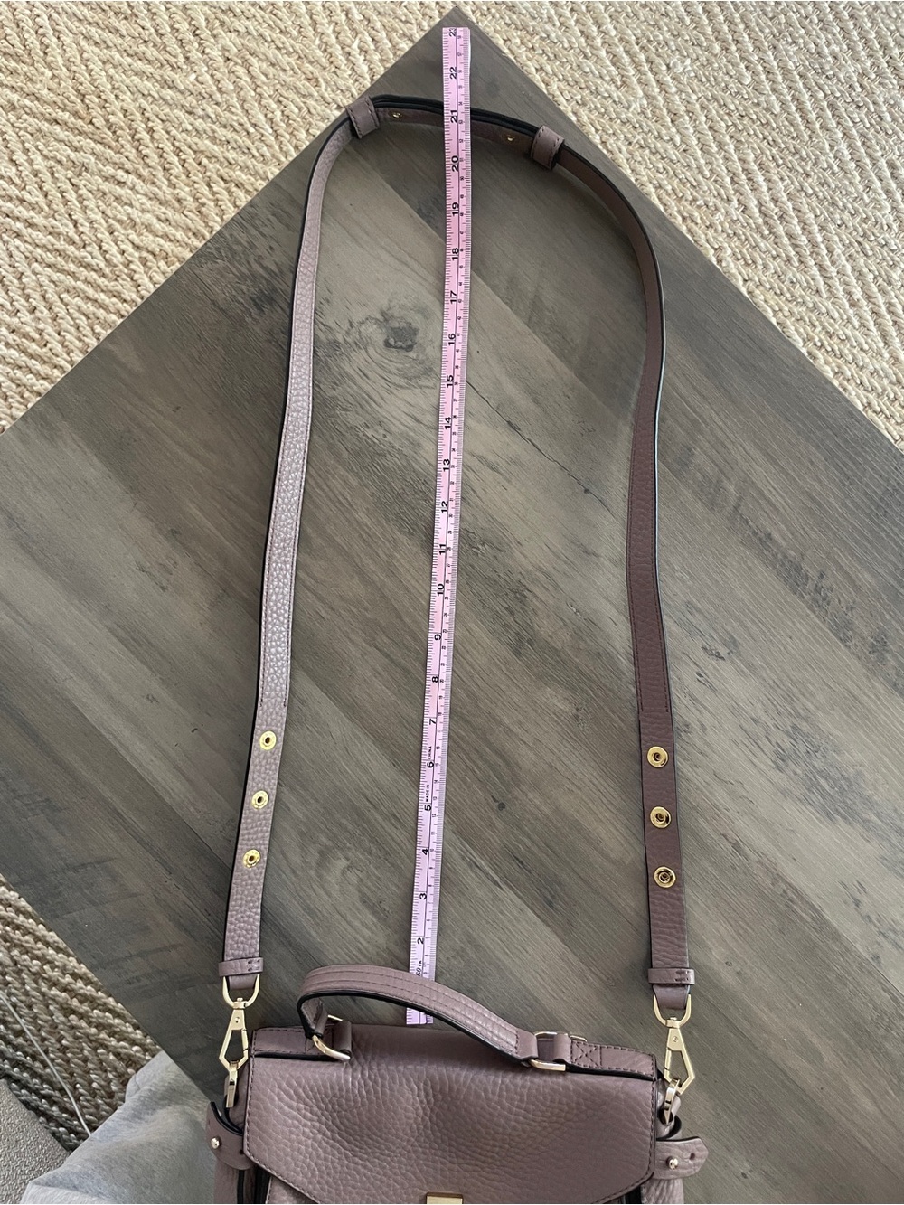 Rebecca Minkoff Darren Taupe Pebbled Leather Bag - Picture 14 of 17